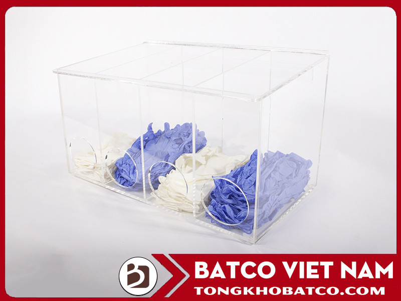 Plastic gloves box for cleanrooms