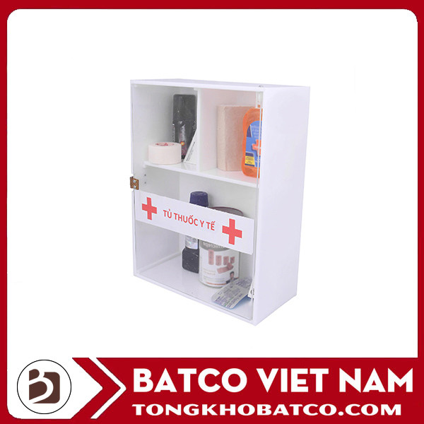White acrylic first aid box