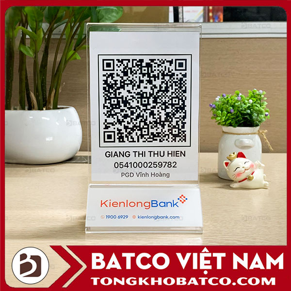 Mẫu 7 - Kệ để mã QR đế tam giác rời thân