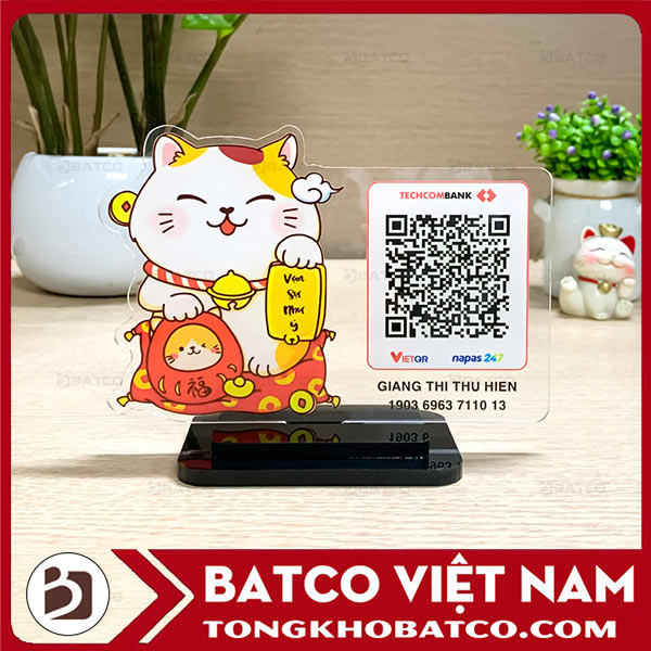 Mẫu 14 - Kệ để mã QR mèo thần tài