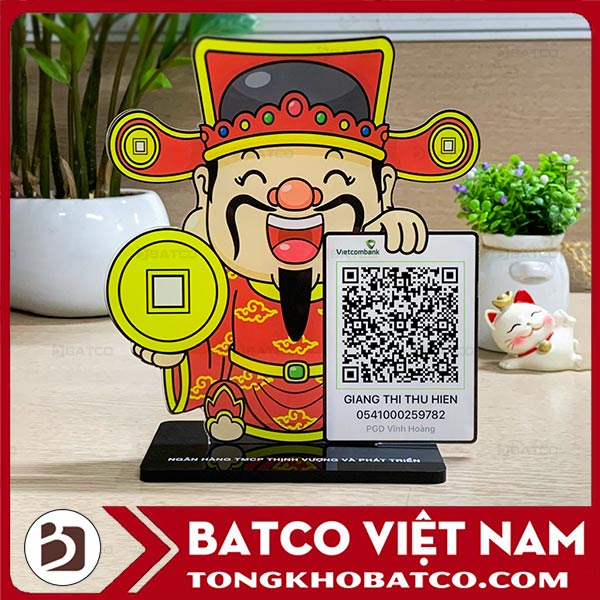 Mẫu 9 - Kệ để mã QR ông thần tài